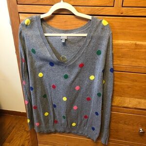 Gray Polka dot Sweater